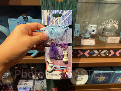 香港ディズニーアナ雪グッズ:メッシュ調ヘアクリップセット(オラフ・エルサ・アナ)