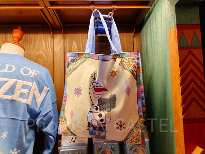 香港ディズニーアナ雪グッズ:オラフのトートバッグ
