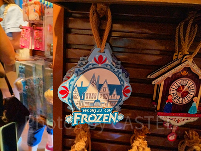 香港ディズニーアナ雪グッズ:木彫りの壁飾り(アレンデール建築)