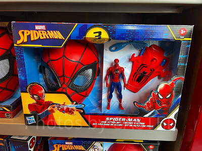 香港ディズニーマーベルグッズ：コミック版スパイダーマンなりきりマスク＆シューター