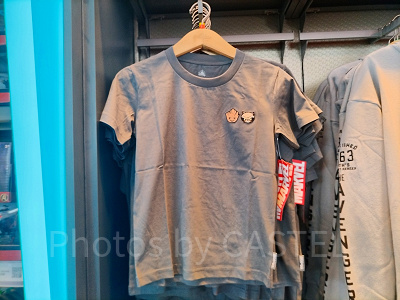 香港ディズニーマーベルグッズ：グルート＆ロケットのTシャツ（グレー）