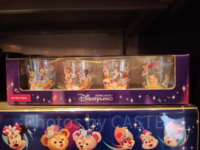 香港ディズニー20周年「ミッキー&フレンズ・グランドセレブレーショングッズ」:ショットグラス4個セット