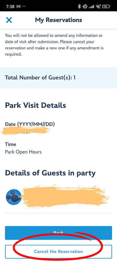 香港ディズニー入園予約：入園予約を変更・キャンセルしたい場合はこちらから！※日付指定チケットの日付変更は不可です。