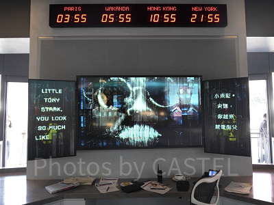 香港ディズニー「アントマン＆ワスプ：ナノ・バトル！」：キューラインのモニターでアイアンマンも登場！