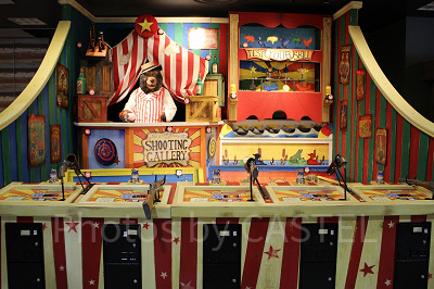 シューティングギャラリーは600点以上獲得すると景品ゲット！