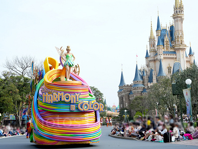 アウト側ならシンデレラ城も一緒に見られる