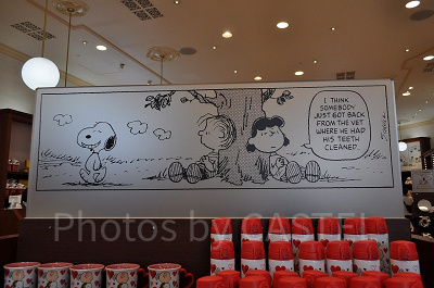 スヌーピーコーナーストアの店内ディスプレイ/USJ