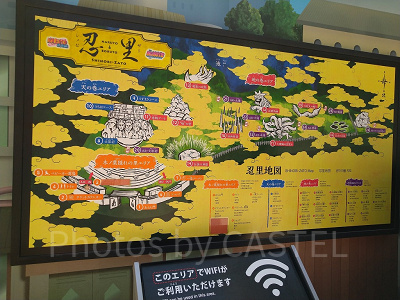 ニジゲンノモリ「NARUTO＆BORUTO 忍里」の地図