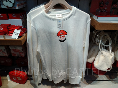 マリオのワンポイントトレーナー（白）