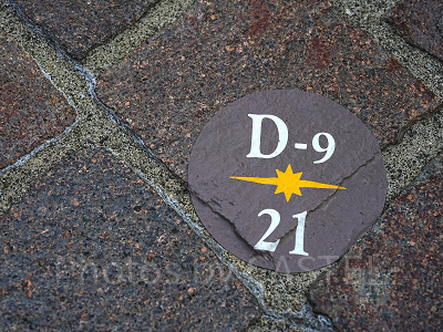 プレミアアクセス鑑賞エリアの鑑賞位置を示す目印