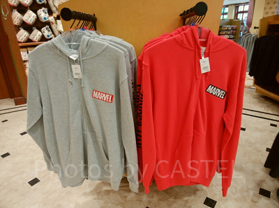 マーベルジップパーカー（グレー／赤）