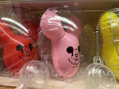 ミッキーバルーン型キーチェーン(ピンク)