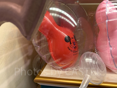 ミッキーバルーン型キーチェーン(赤)