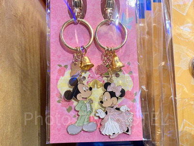 ミッキー＆ミニーのペアキーチェーン（ウェディング）