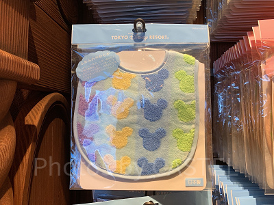 ミッキー柄ベビースタイ・ブルー