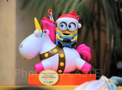 ミニオン【2018年~】ミニオン&フラッフィ・クリスマスポップコーンバケツ