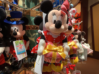 ミニーバースデーぬいぐるみバッジ