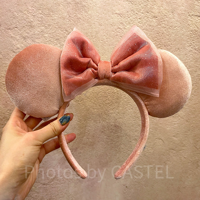 ミニーシフォンリボンカチューシャ(ピンク)