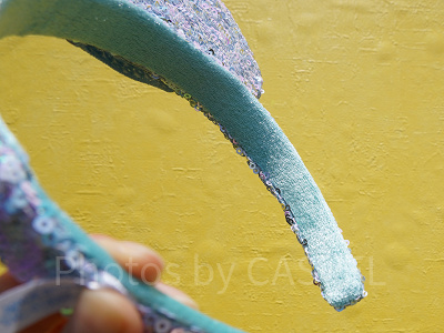 ミニースパンコールカチューシャのフレーム部分(内側)