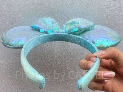 ミニースパンコールカチューシャ(シーブルー)