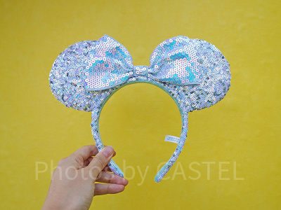 ミニースパンコールカチューシャ(日陰で撮影)