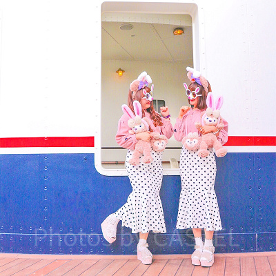 パステルカラー×ぬいぐるみでシェリーメイ双子コーデ