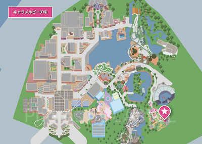 USJポップコーンMAP:キャラメルピーチ味