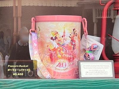 ポップコーンバケット(ディズニー40周年スーベニアグッズ)