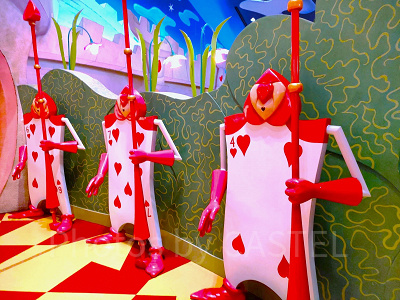 クイーン・オブ・ハートのバンケットホール：内装