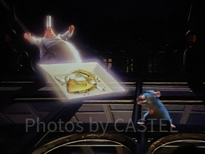 天才シェフ・グストーとレミーが会話するシーン