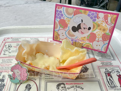 ホタテ貝のマッシュポテト、シュリンプチップ添え