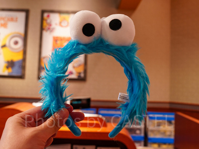 セサミストリート　クッキーモンスターのふわふわカチューシャ