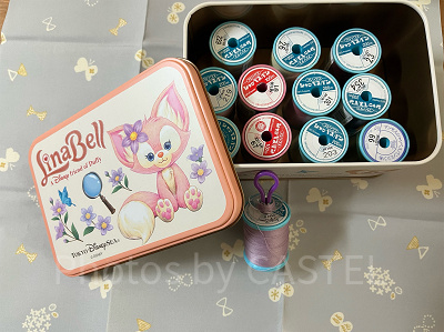 ディズニーお菓子缶活用法④:ミシン糸入れ