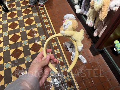 上海ディズニーカチューシャ：寝転びクッキーアンカチューシャ