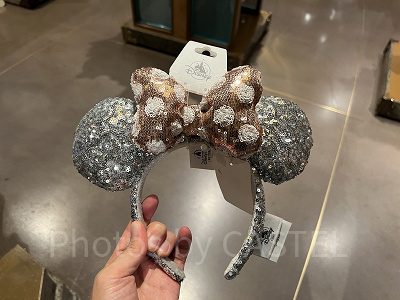 上海ディズニーカチューシャ:ミニーカチューシャ(ゴールド×シルバー)