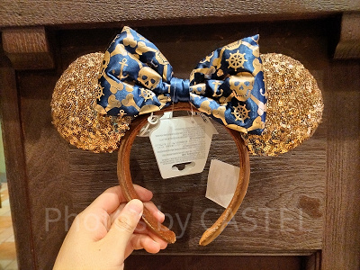 上海ディズニーカチューシャ：海賊スパンコールカチューシャ