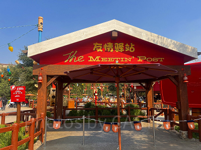 上海ディズニーランド：トイストーリーキャラとグリーティングできる「ミーティングポスト」