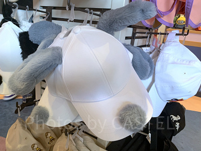 スヌーピー耳付きキャップ（グレー）