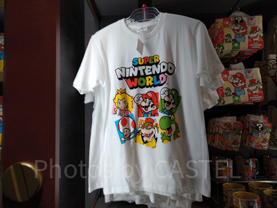 スーパーニンテンドーワールドのロゴ+キャラTシャツ
