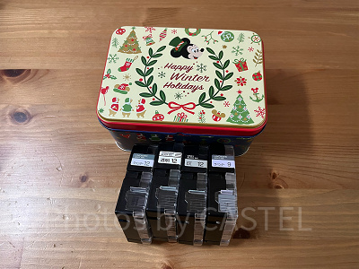 ディズニーお菓子缶活用法⑤:テプラカートリッジ入れ