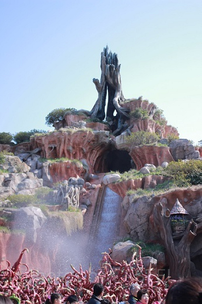 大きな水しぶきはスプラッシュマウンテンの１番の魅力ですよね。