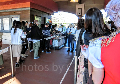 チケットブース横の検査場の様子