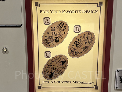 東京ディズニーシー・ステーションのスーベニアメダル(2022年6月)