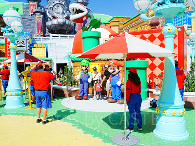 USHのマリオエリアでもマリオ・ルイージとグリーティングできる