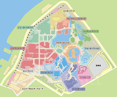 USJのマップ