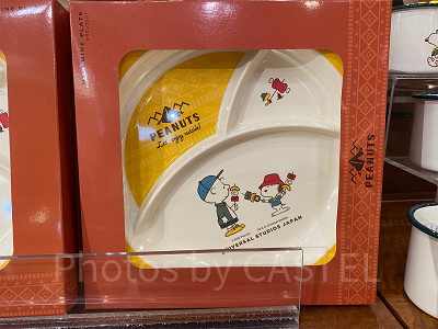 メラミンプレート/USJスヌーピーグッズ「Let's enjoy outside!」