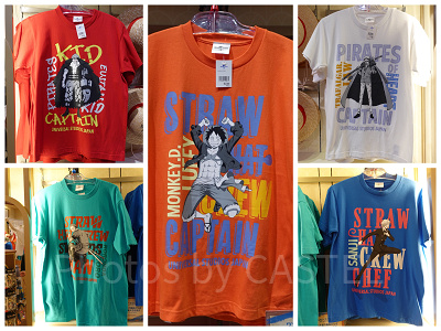 USJ×ワンピースコラボグッズ:キャラクターTシャツ