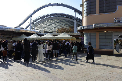 USJ／手荷物検査の待ち列（2023年10月）