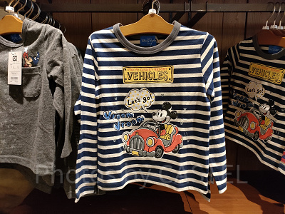 ビークルミッキー長袖ボーダーTシャツ