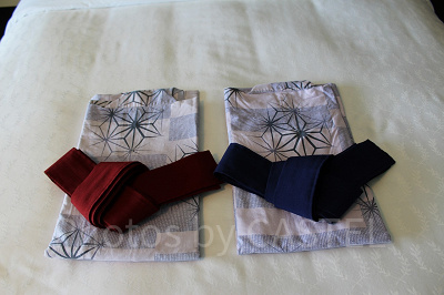 客室備え付けの浴衣。子供用はリクエストすれば用意してくれます